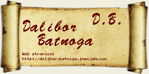 Dalibor Batnoga vizit kartica